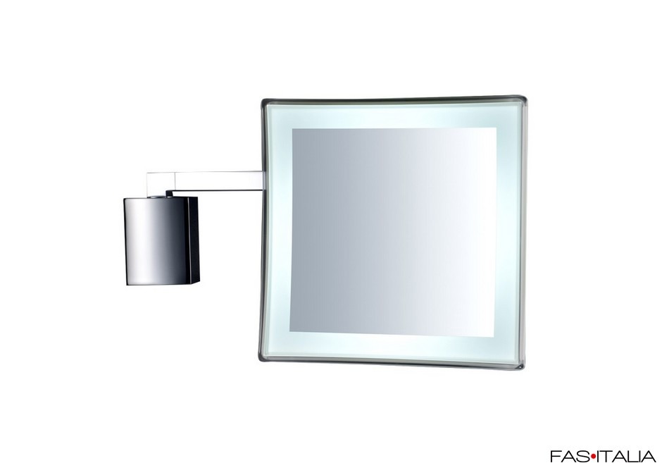 Specchio ingranditore da parete con luci led