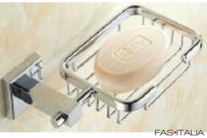 Portasapone in filo di ottone cromato