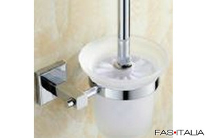Scopino con contenitore in vetro e ottone cromato
