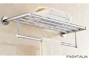 Portasciugamani in acciaio inox cromato 50 cm