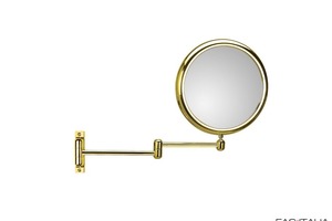 Specchio dorato con ingranditore x3 bifacciale
