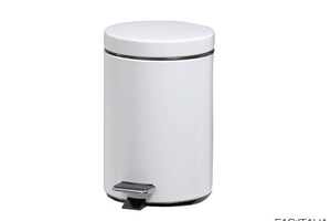 Pattumiera 3 lt in acciaio verniciato bianco Pattumiera 3 lt in acciaio verniciato bianco
