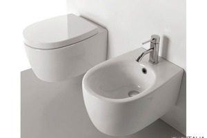 Vaso e bidet sospesi in ceramica serie Apple Vaso e bidet sospesi in ceramica serie Apple