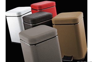 Cestino da bagno lt 3 in acciaio-ecopelle Cestino da bagno lt 3 in acciaio-ecopelle