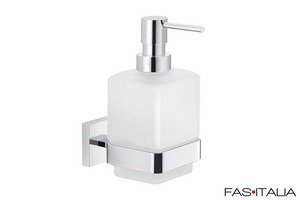 Dosasapone quadro in vetro satinato con erogatore Dosasapone quadro in vetro satinato con erogatore